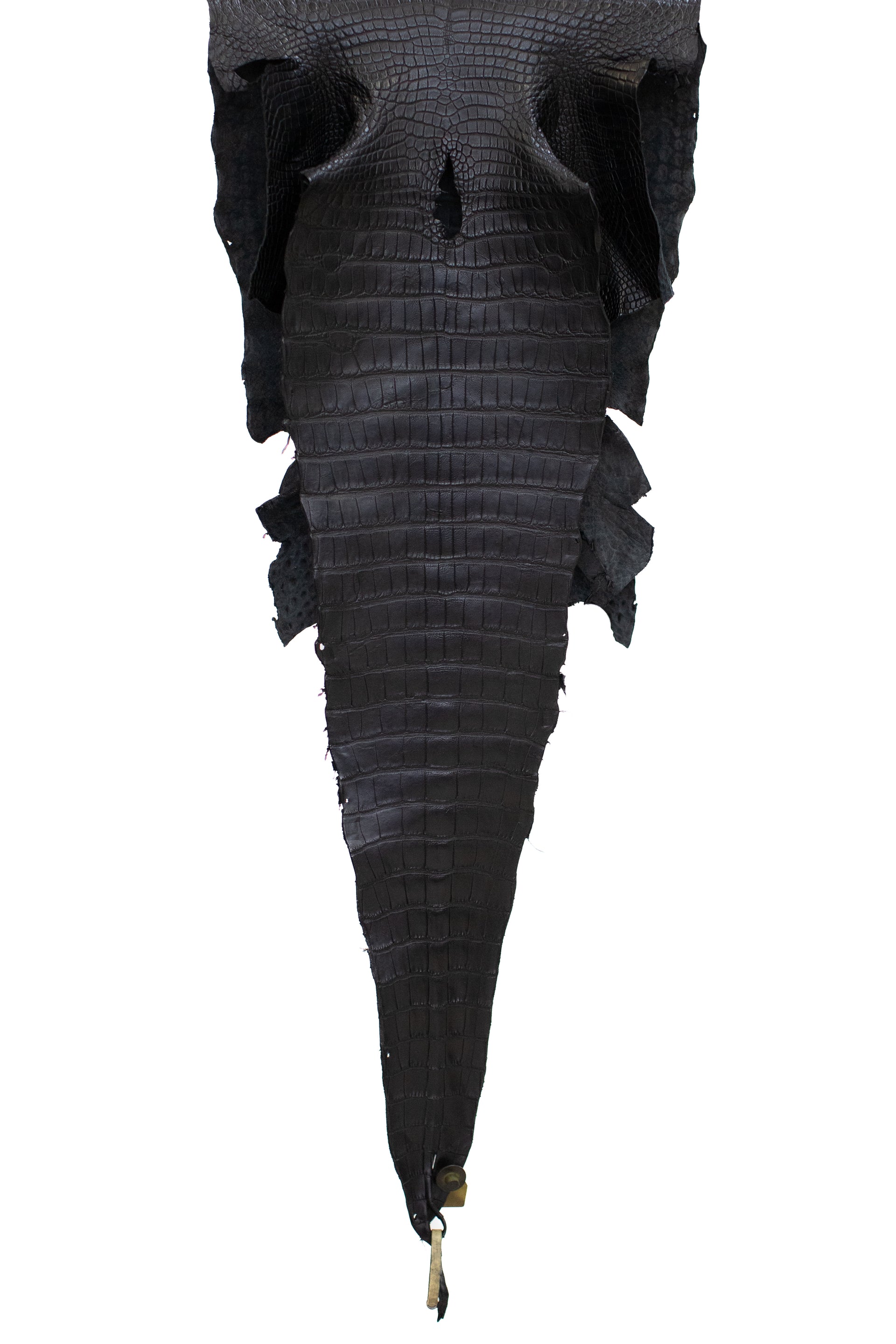 43 cm Grade 2/3 Black Matte Wild American Alligator Leather - Tag: LA16-0010601