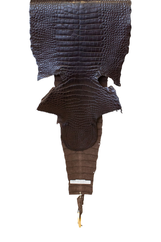 47 cm Grade 2/3 RL Chocolate Millennium Wild American Alligator Leather - Tag: LA16-0025395