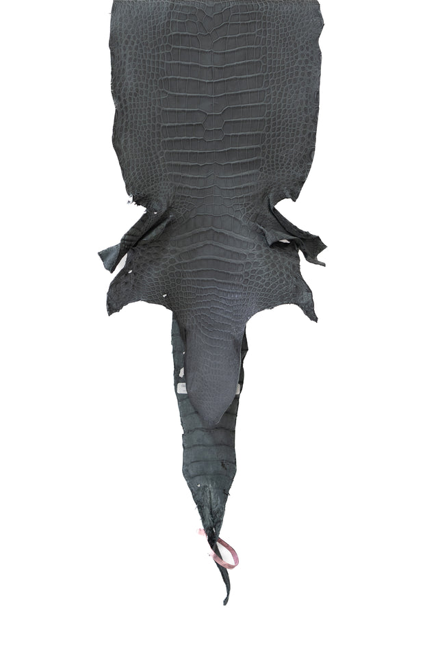 33 cm Grade 2/3 Serpentine Matte Wild American Alligator Leather - Tag: LA21-0101481