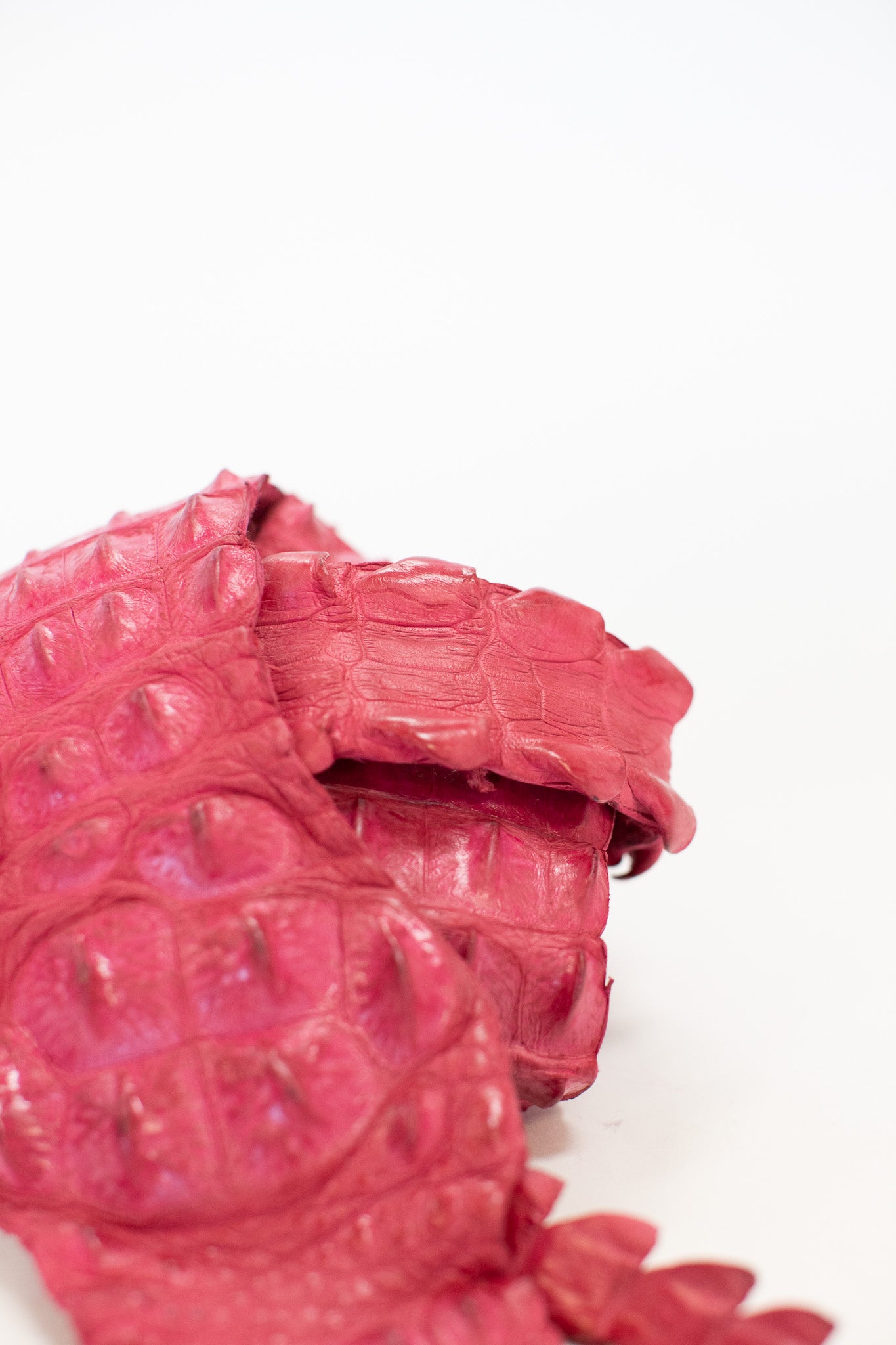90-99 cm Grade 1 Bright Pink Matte Nile Crocodile Backstrap Leather