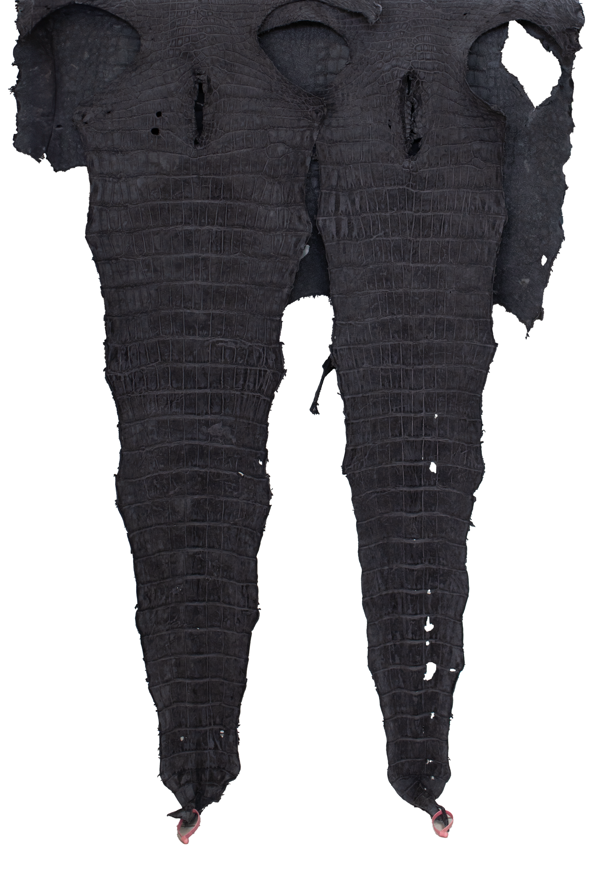 REJECTS & HALF SKINS | 72-79 cm Grade 4/5 Anthracite Nubuck Wild American Alligator Leather