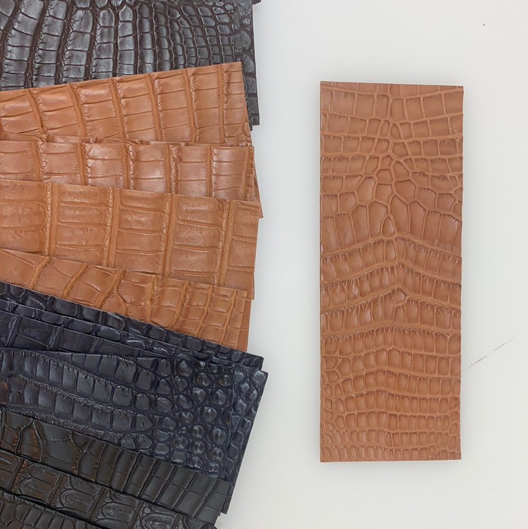 TAIL / FLANK / THROAT Nile Crocodile Leather WALLET PRE CUT PANEL
