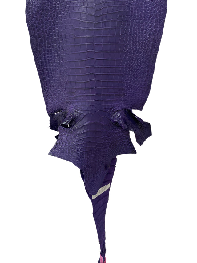 37 cm Grade 2/3 Violet Primavera Matte Farm Raised American Alligator Leather - Tag:FL17-0036836